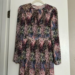 Ted Baker London Size 0 Pink Floral Long Sleeve Maxi Dress